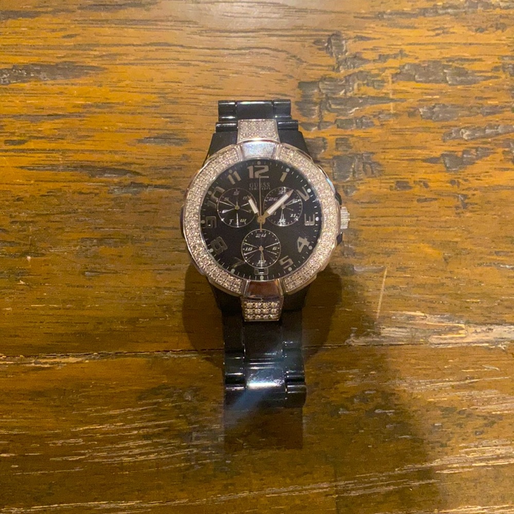 Guess Black embellished Watch